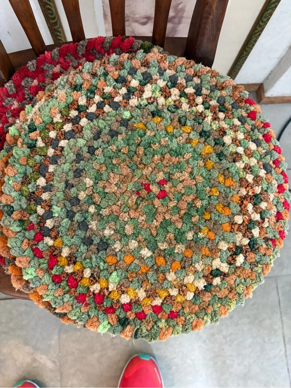 Vintage round chanille seat covers